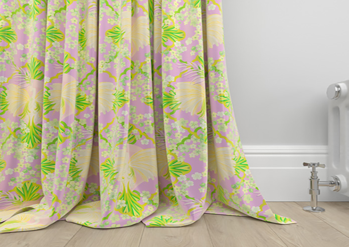 Faded Glamour, Goddess Green Pink - Made To Measure Curtains - Image 6